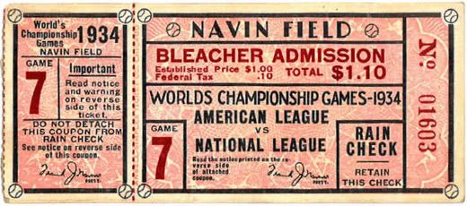 Vintage Baseball Tickets 2
