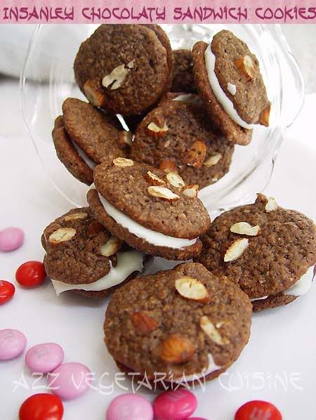 chocolaty sandwich cookies