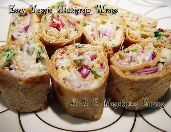 Easy Veggie Mediterranean Wraps