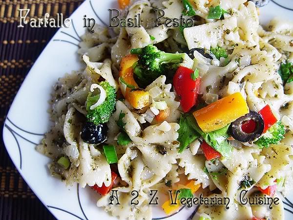 farfalle in basil pesto