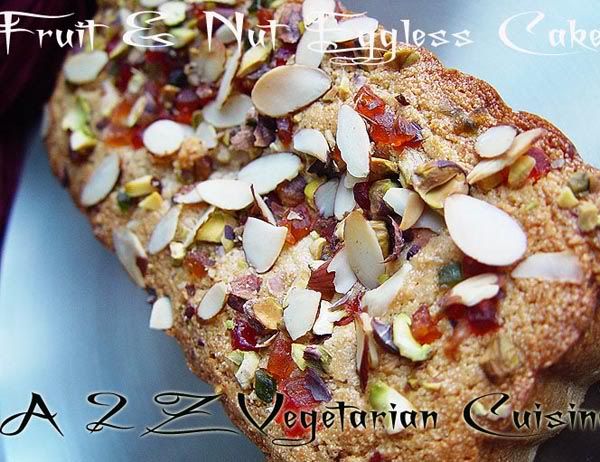 Eggless Fruit & Nut Cake