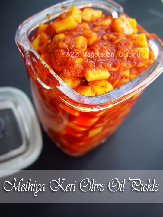 methiya keri,mango pickle