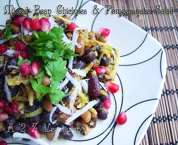 MixedBean Chickpea Pomegranate Salad