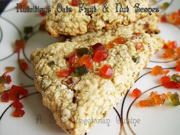 Nutty Fruity Oats Scones