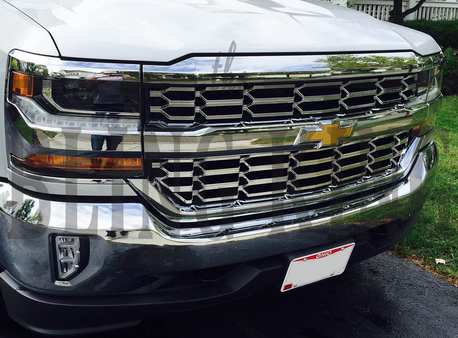 2016 2017 Chevy Silverado 1500 Chrome Mesh Grille Grill Insert Overlay