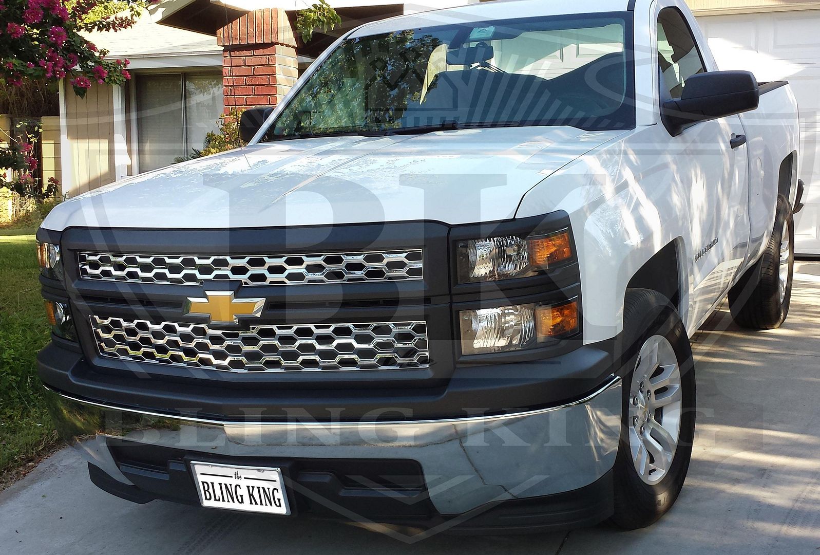 20142015 Chevy Silverado chrome mesh grille grill insert overlay trim