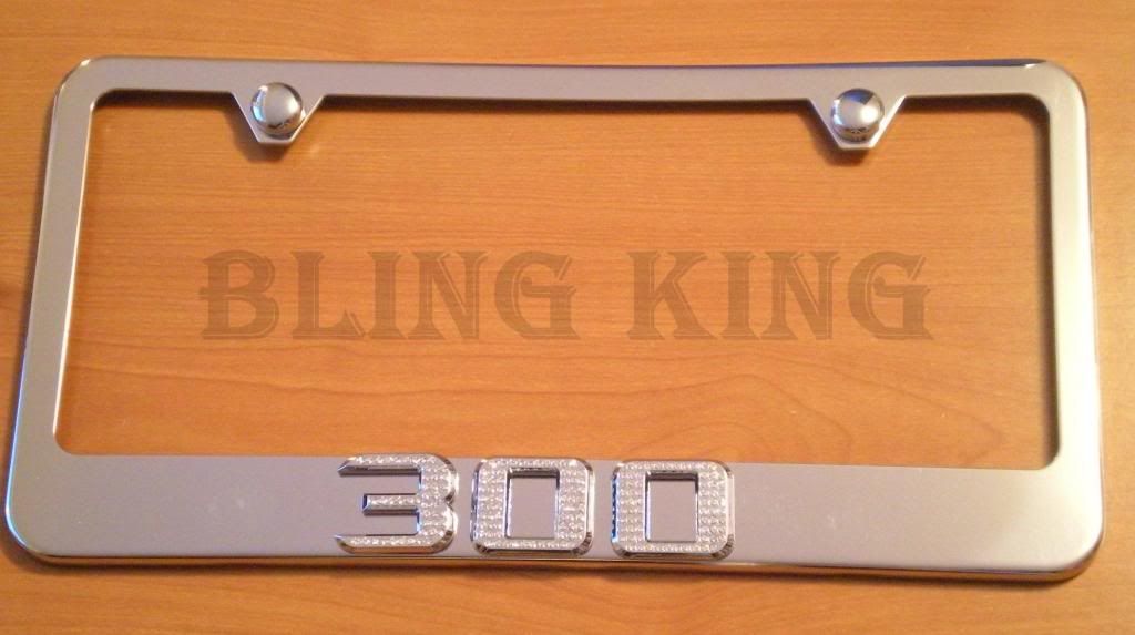 Chrysler 300 chrome iced Swarovski license plate frame eBay