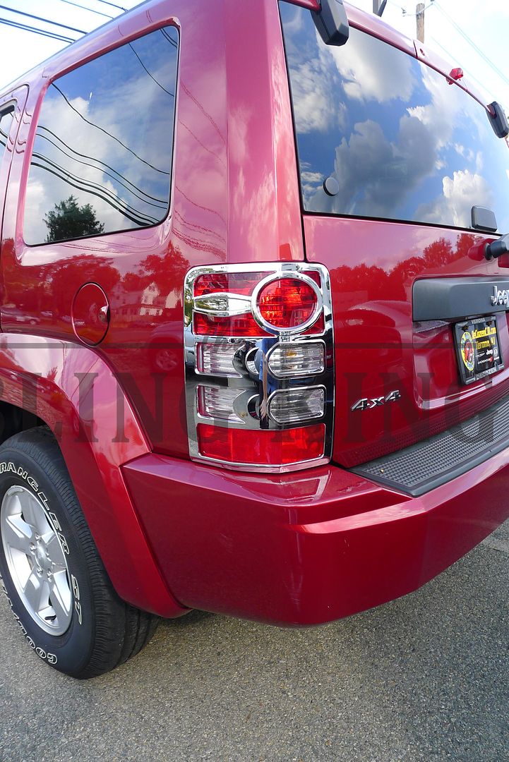 Jeep Liberty chrome taillight bezels trim tail light covers 2008-2014