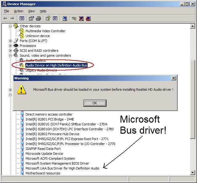 As you can see, the bus driver is installed, but I get the error anyway.