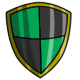 Green Checkered Shield