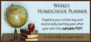 Weekly Homeschool
Planner