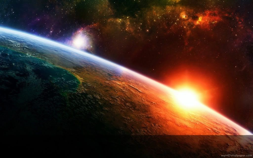 wallpaper earth from space. HiDef space sun Wallpaper
