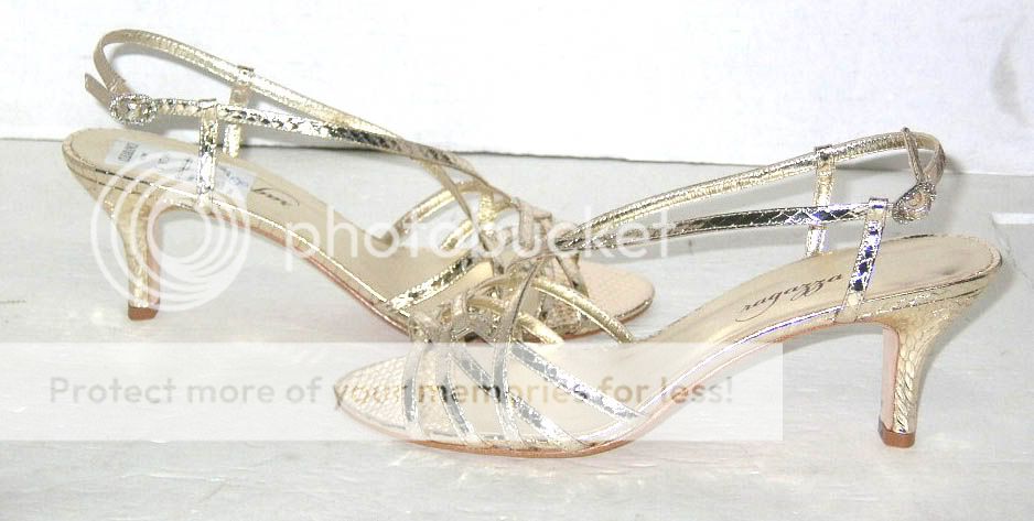 Ragazza Bolero Jasmin Gold Snakeskin Sandal Woman Sz 9  