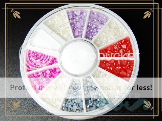 Colors Wheel Nail Art Pearl Rhinestone  