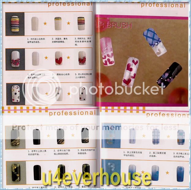 Nail Art Design Color Step by Step Technique Guide Book