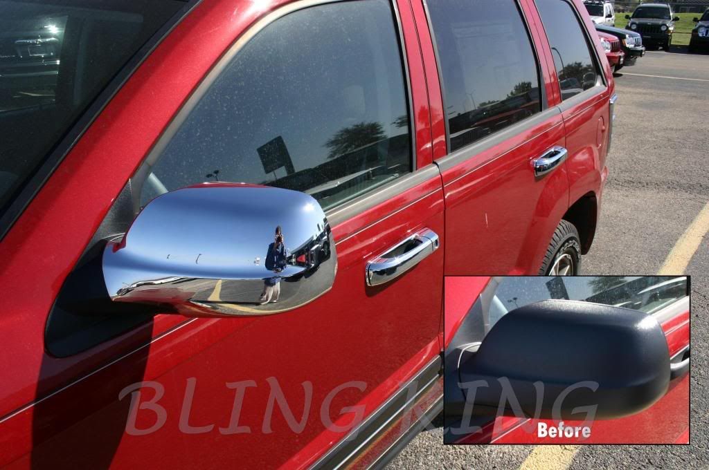 Chrome Mirror Covers Pair Of For Jeep Grand Cherokee (2005-2010 - Foto 10