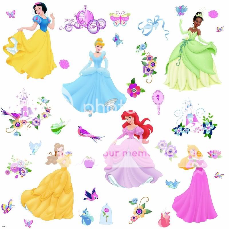 Disney Prinzessin Princess 37 Wandtattoos Wandaufkleber 34 Gems Steine