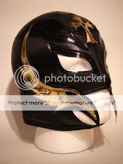 WRESTLING MASK (Black/Golden) THE MEXICAN Maschera / Masque / Lucha 